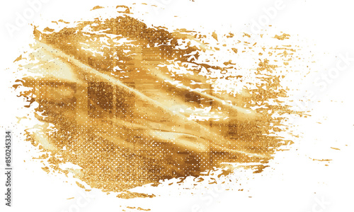 Golden paint Realistic brush. luxury gold Decorative glittering brush stroke.