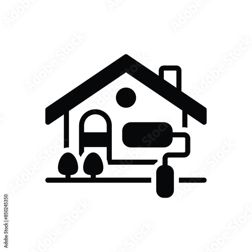 Black solid icon for renovation 