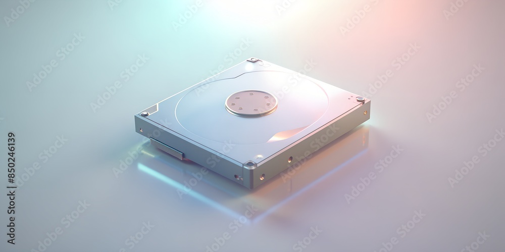 Modern Clean Header Designs: Smooth, Pastel Colored Background with a Central Computer Hard Drive Object and Copyspace for Website Headers Modern Clean Header Designs: Smooth, Pastel Colored Background with a Central Computer Hard Drive Object and Copyspace for Website Headers