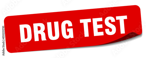 drug test sticker. drug test label