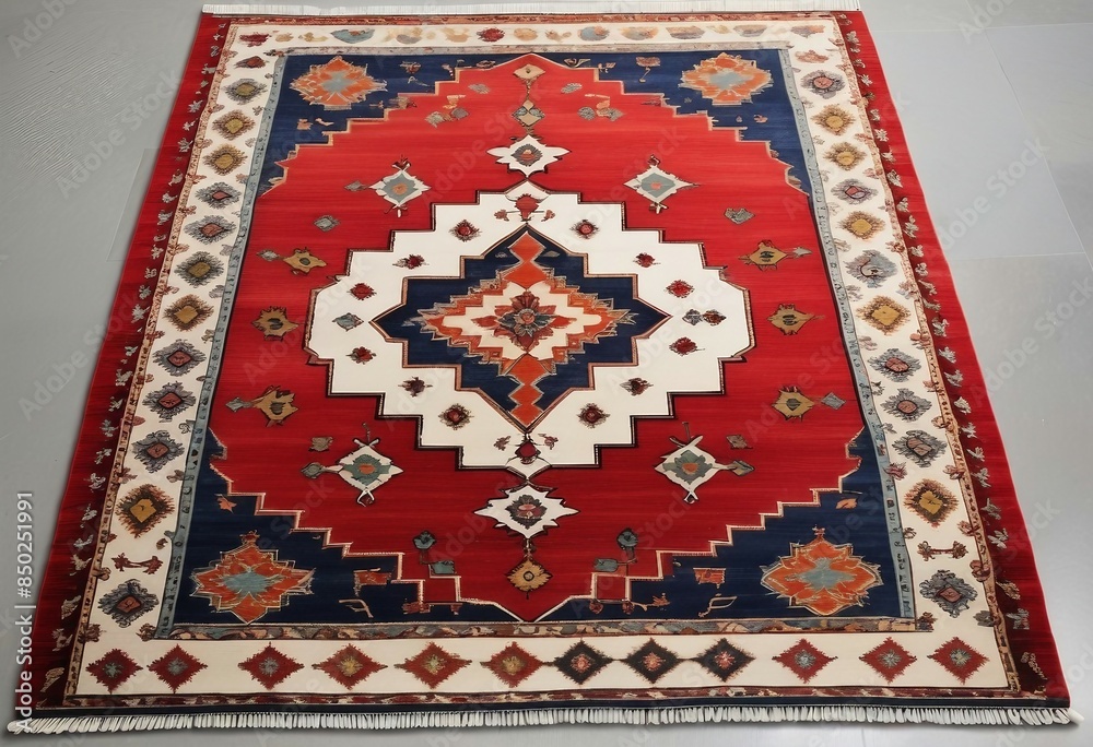 Turkish rug with traditional patterns