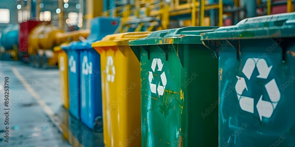 Efficient waste management systems reduce pollution and lessen industrial ecological impact. Concept Waste Management, Pollution Reduction, Industrial Ecological Impact, Environmental Conservation Efficient waste management systems reduce pollution and lessen industrial ecological impact. Concept Waste Management, Pollution Reduction, Industrial Ecological Impact, Environmental Conservation