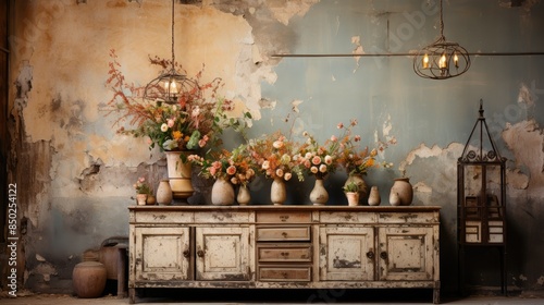 Weathered surfaces with vintage charm