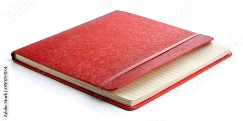 single red composition notebook