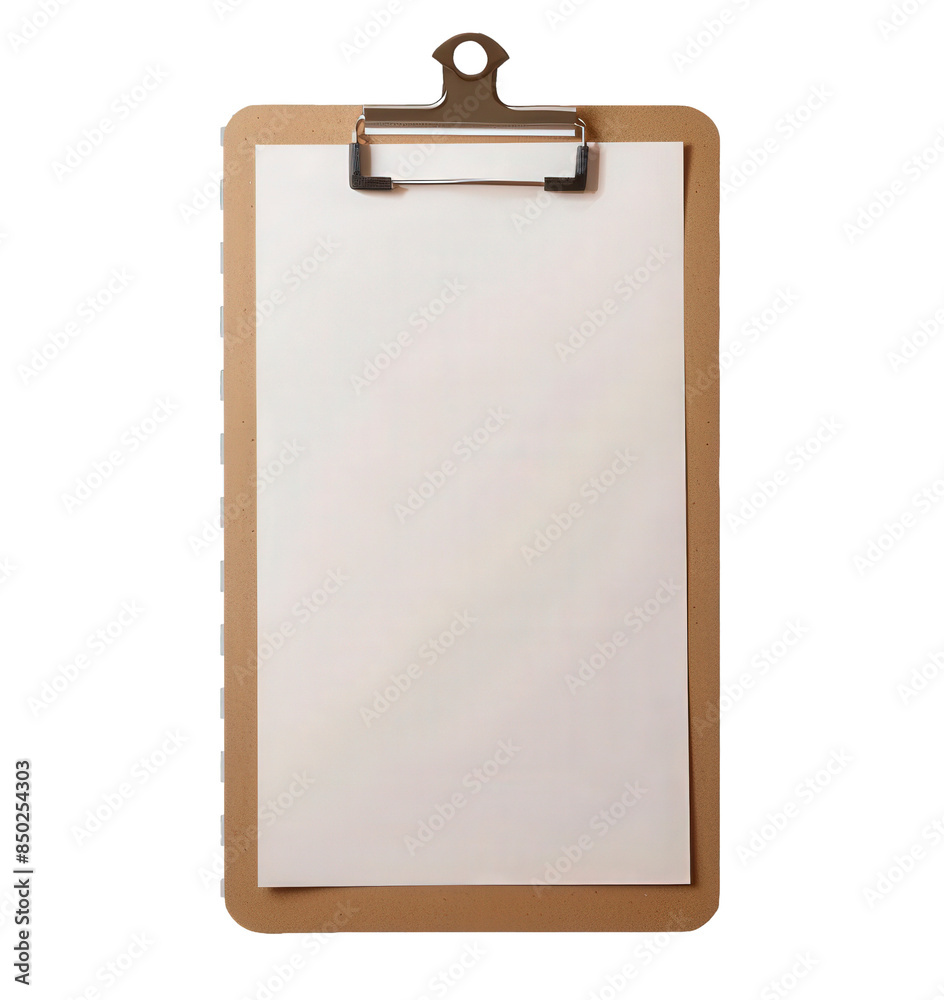A Blank Canvas Awaits: A Wooden Clipboard With a Crisp, White Sheet of Paper Ready for Ideas A Blank Canvas Awaits: A Wooden Clipboard With a Crisp, White Sheet of Paper Ready for Ideas