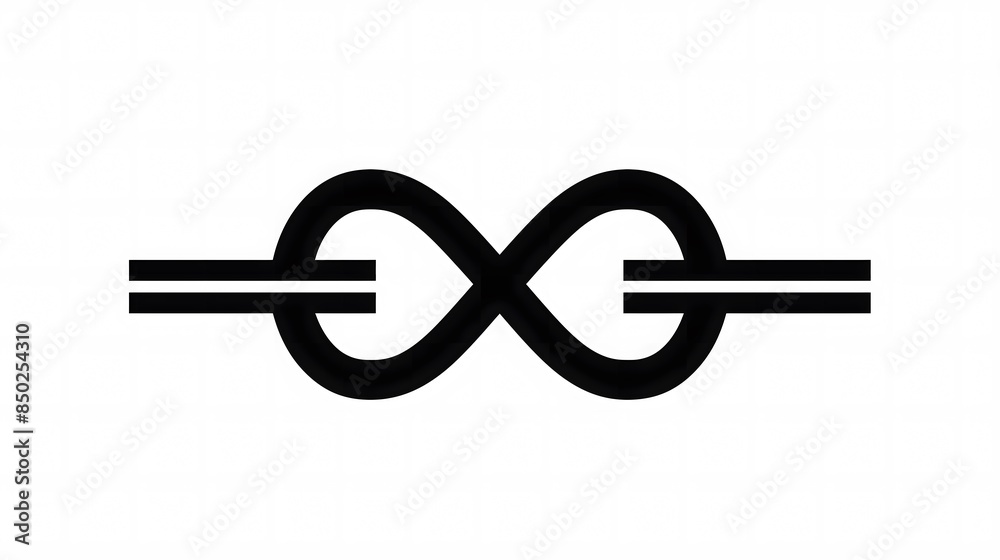 Geometric infinity symbol with lines Geometric infinity symbol with lines