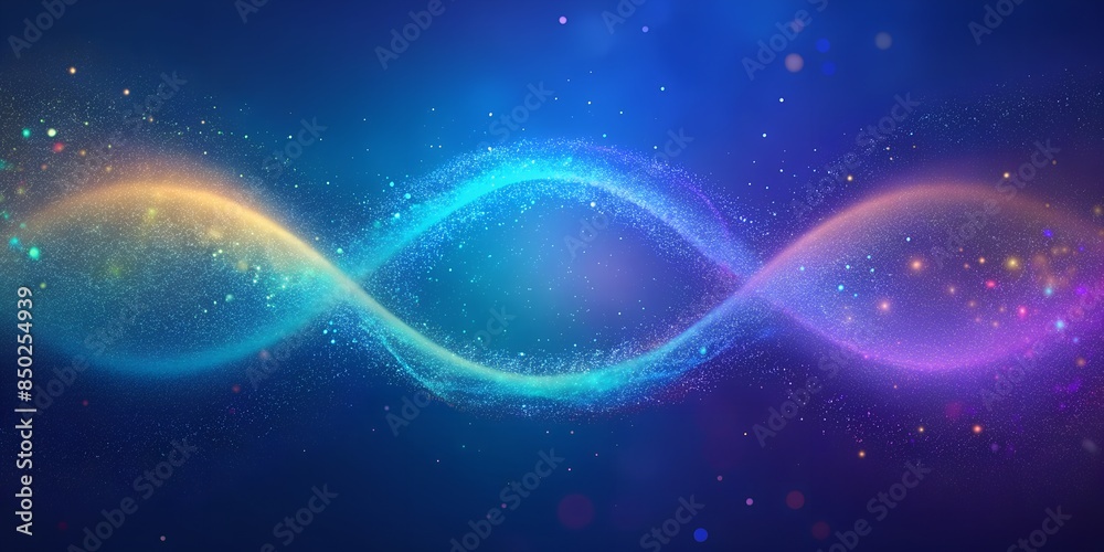 Fototapeta premium Modern Clean Sparkle Header Designs: Multi Colored Glitter and Abstract Background for Websites with Vibrant Wave Effects for Dynamic and Colorful Visual Appeal