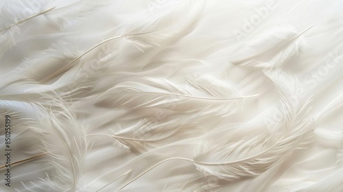 Wallpaper Mural Closeup view of delicate white feathers against a soft Torontodigital.ca