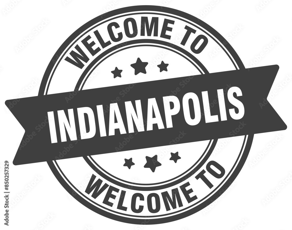 Welcome to Indianapolis stamp. Indianapolis round sign Welcome to Indianapolis stamp. Indianapolis round sign