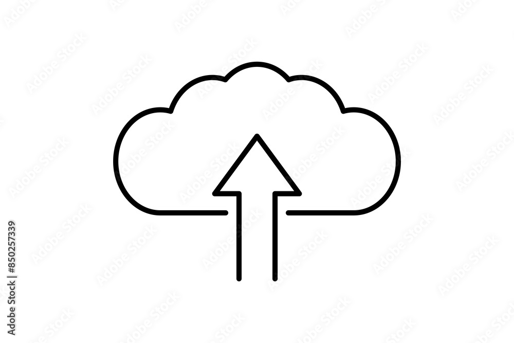 Cloud upload icon. icon related to cloud computing. suitable for web site, app, user interfaces, printable etc. line icon style. simple vector design editable Cloud upload icon. icon related to cloud computing. suitable for web site, app, user interfaces, printable etc. line icon style. simple vector design editable