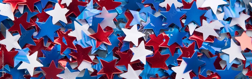 Festive Flowing American Flags with Stars Background Festive Flowing American Flags with Stars Background