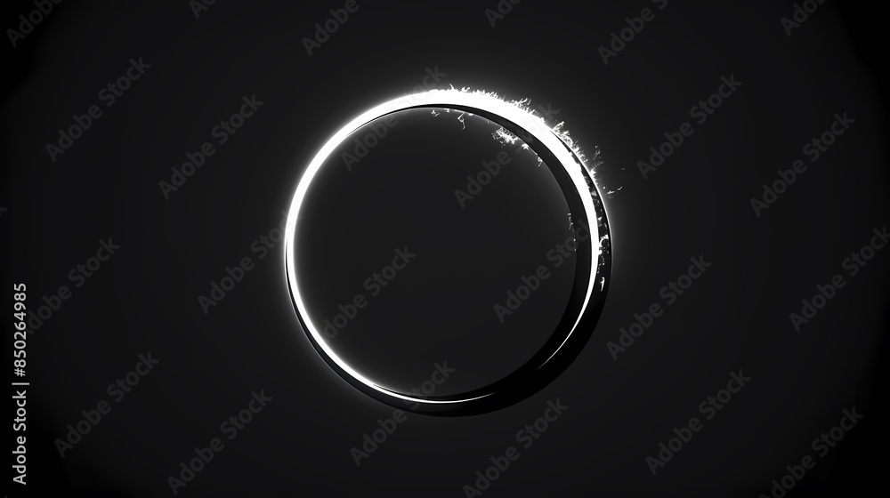 Minimalist Solar Eclipse Illustration with Clean Lines and Subtle Gradients Minimalist Solar Eclipse Illustration with Clean Lines and Subtle Gradients