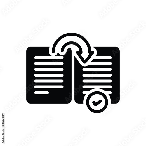 Black solid icon for summarize 