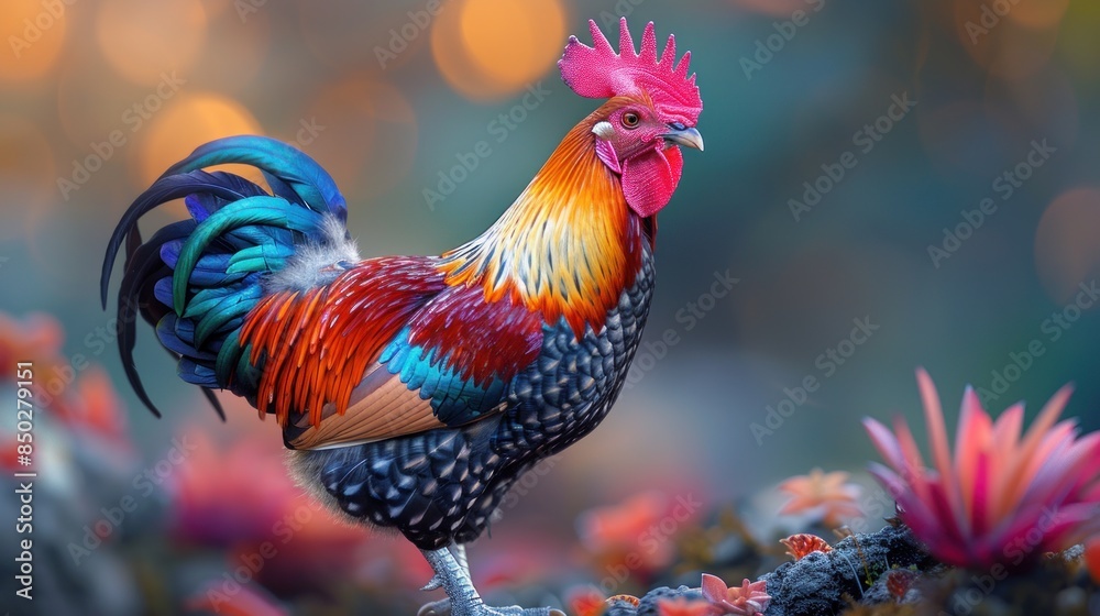 Happy animal in natural habitat. Visualize a high-resolution, photorealistic image of a hen. Happy animal in natural habitat. Visualize a high-resolution, photorealistic image of a hen.