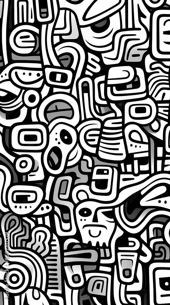 Abstract doodle pattern Abstract doodle pattern