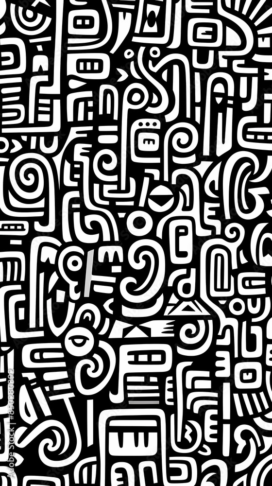 Abstract doodle pattern Abstract doodle pattern