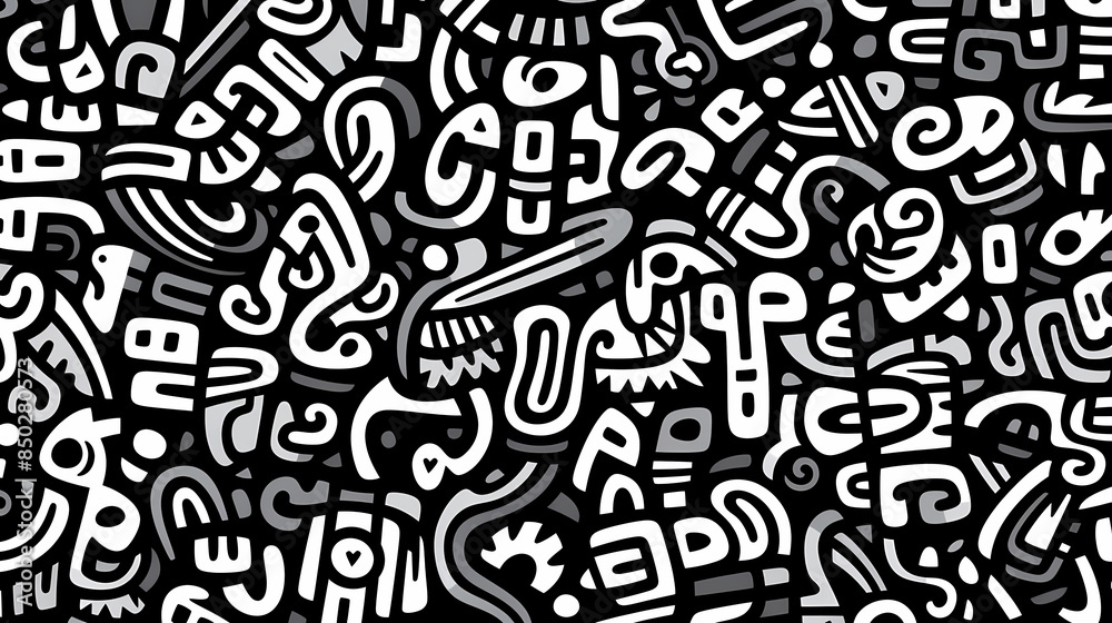 Abstract doodle pattern Abstract doodle pattern