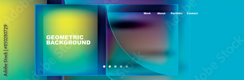 Circle triangle geometric web site page template. Vector Illustration For Wallpaper, Banner, Background, Card, Book Illustration, landing page