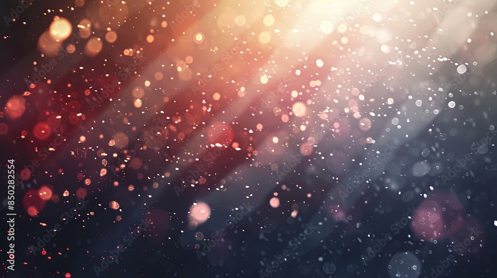 Fototapeta premium Abstract US Flag with Red and Blue Confetti Dots