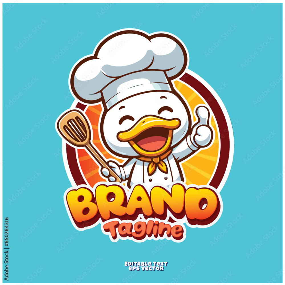 duck food character mascot vector duck food character mascot vector