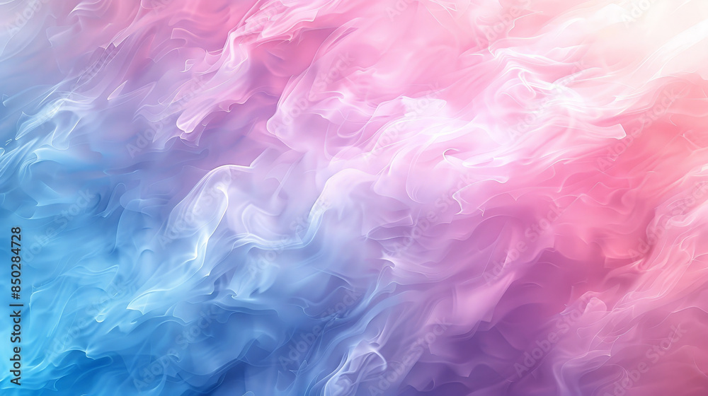 Soft pink and purple smoke swirls with a liquid texture on a blue abstract background Soft pink and purple smoke swirls with a liquid texture on a blue abstract background