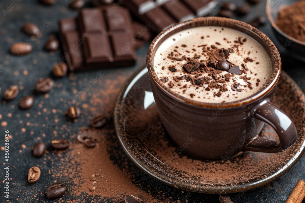cup of hot chocolate. generative ai cup of hot chocolate. generative ai