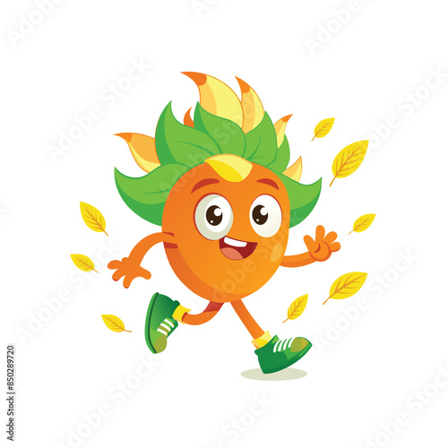 fruit mascot logo