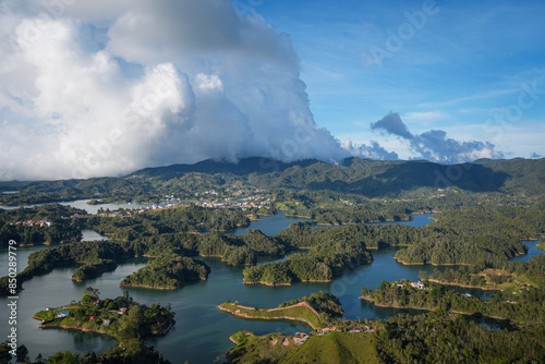Fotografi Lake Landscape in Colombia - Natural Wonder in South America
