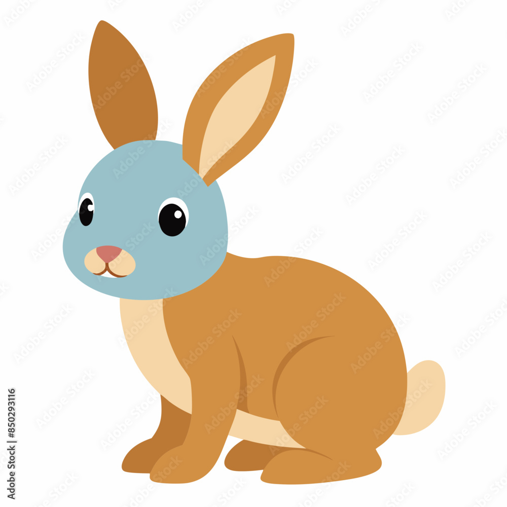 Bunny cub animal flat style vector art svg Bunny cub animal flat style vector art svg