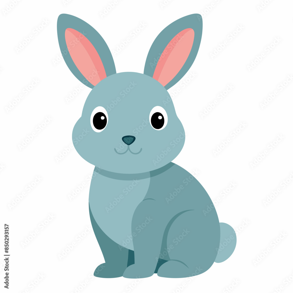Bunny cub animal flat style vector art svg Bunny cub animal flat style vector art svg
