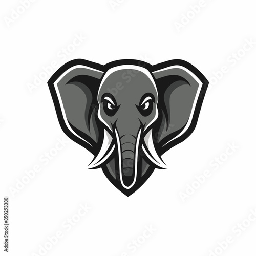 elephant head logo vector illustration svg