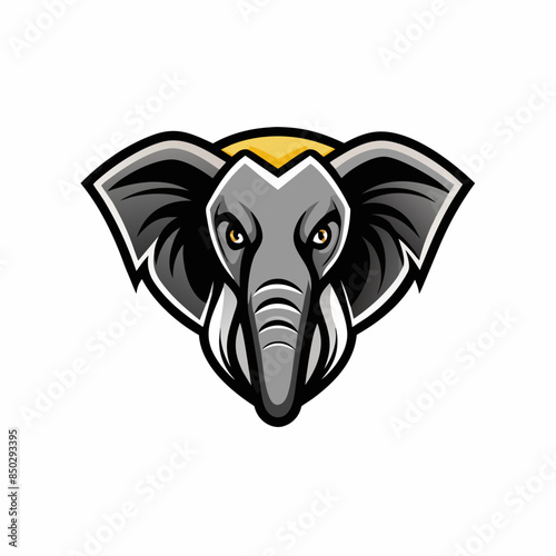 elephant head logo vector illustration svg