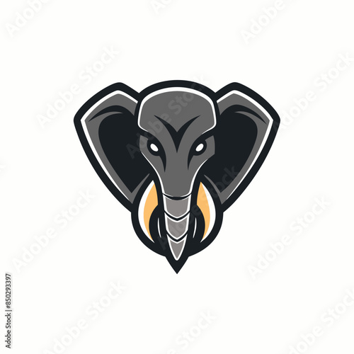 elephant head logo vector illustration svg