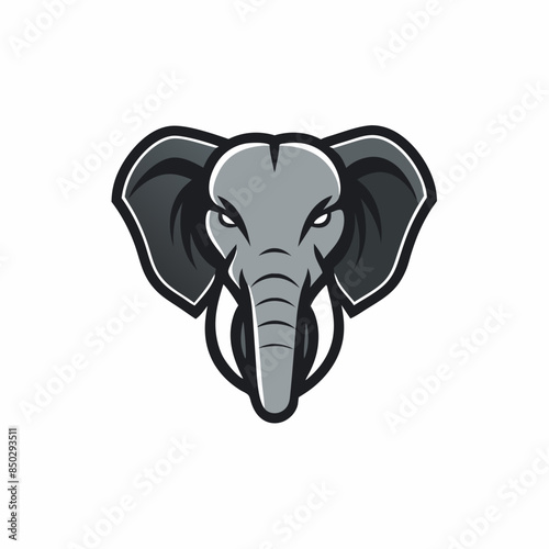 elephant head logo vector illustration svg