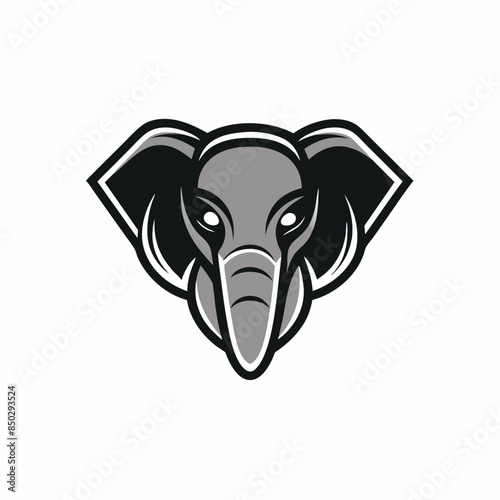 elephant head logo vector illustration svg