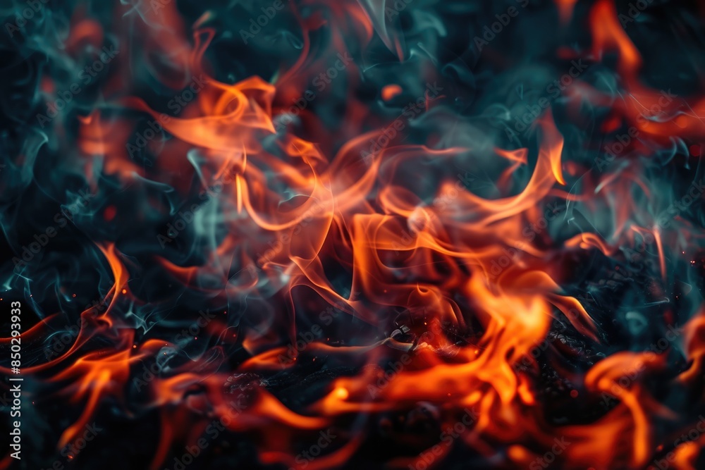 Burning charcoal