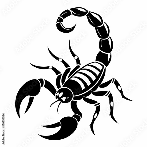 Vector coloring Scorpion for adults illustration. 