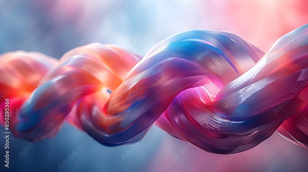 Fototapeta premium An abstract background with interlocking pentagons in a chainmail pattern, soft pastel colors, hd quality, digital rendering, high contrast, geometric design, modern aesthetic, artistic abstraction.