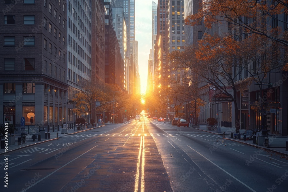 Urban Street Sunrise Urban Street Sunrise