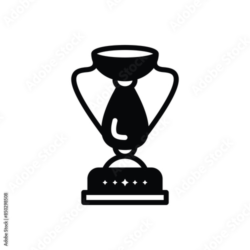Black solid icon for trophy 