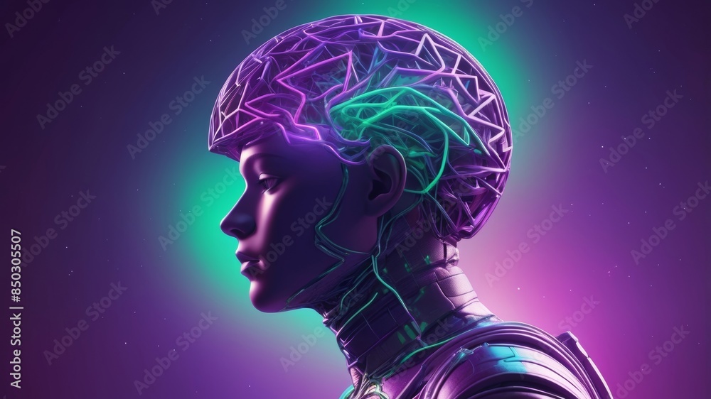 A futuristic human figure with a transparent, glowing brain structure. A Human Brain Highlights the Physical Basis of Consciousness, demonstrating the Interconnectedness of Mind and Matter. A futuristic human figure with a transparent, glowing brain structure. A Human Brain Highlights the Physical Basis of Consciousness, demonstrating the Interconnectedness of Mind and Matter.