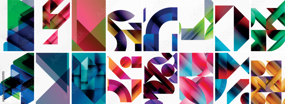 Set of abstract minimal geometric backgrounds with lines, circles and triangles. Vector Illustration For Wallpaper, Banner, Background, Card, Book Illustration, landing page Set of abstract minimal geometric backgrounds with lines, circles and triangles. Vector Illustration For Wallpaper, Banner, Background, Card, Book Illustration, landing page