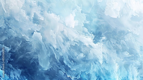 Wallpaper Mural Abstract wintry landscape with cool blues and icy whites background Torontodigital.ca