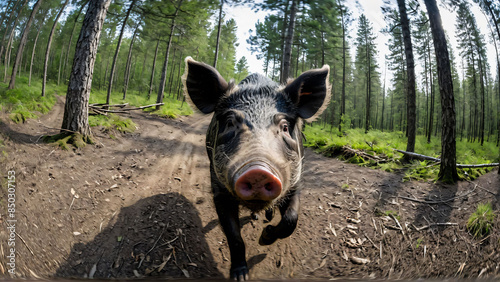 Portrait of big Wild boar, 