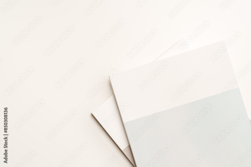 Stack of blank paper on beige background Stack of blank paper on beige background