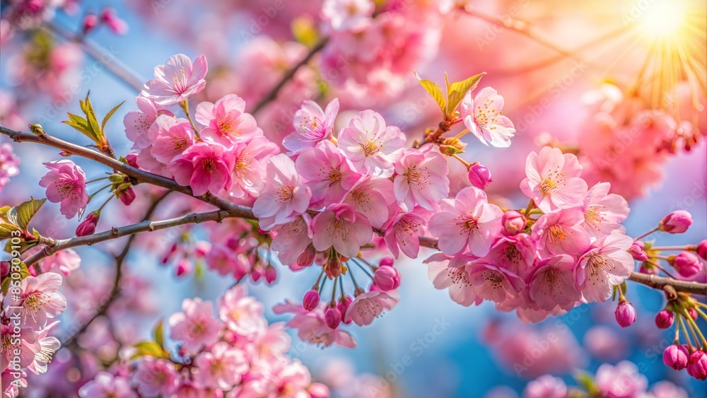 beautiful cherry blossoms in spring garden. beautiful cherry blossoms in spring garden.