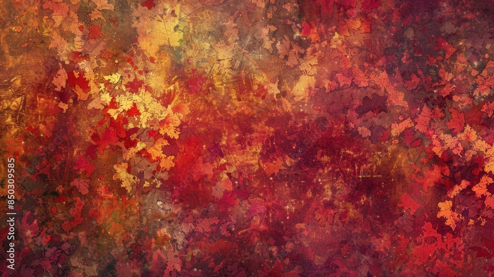 Warm reds oranges and yellows capture autumn background Warm reds oranges and yellows capture autumn background