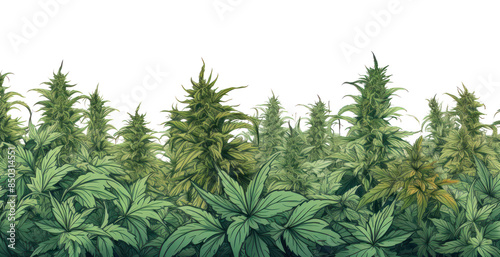 PNG Cannabis line horizontal border backgrounds plant leaf.