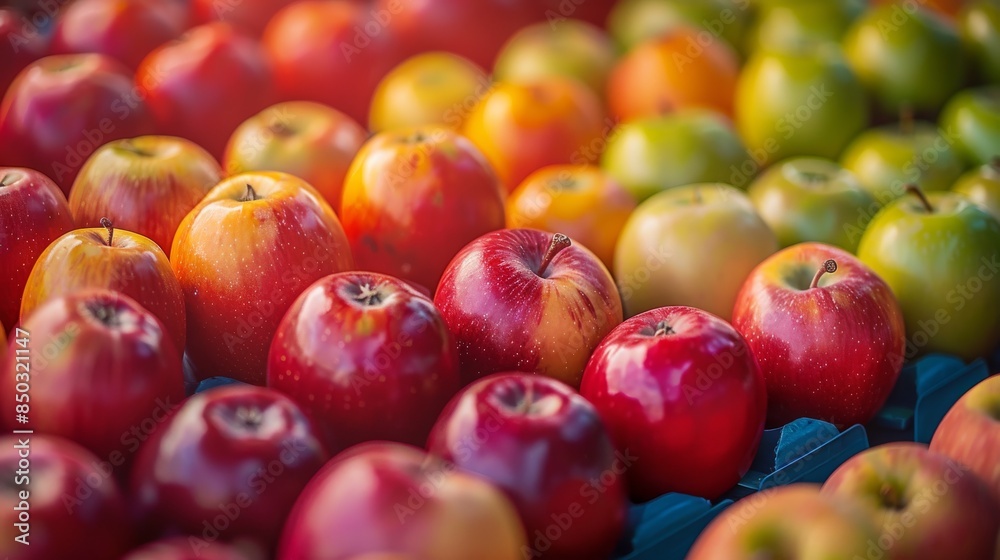 Freshly Picked Red, Yellow, and Green Apples Freshly Picked Red, Yellow, and Green Apples