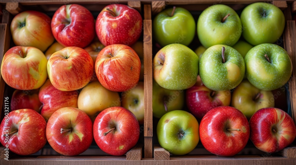 Freshly Picked Red, Yellow, and Green Apples Freshly Picked Red, Yellow, and Green Apples